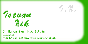 istvan nik business card